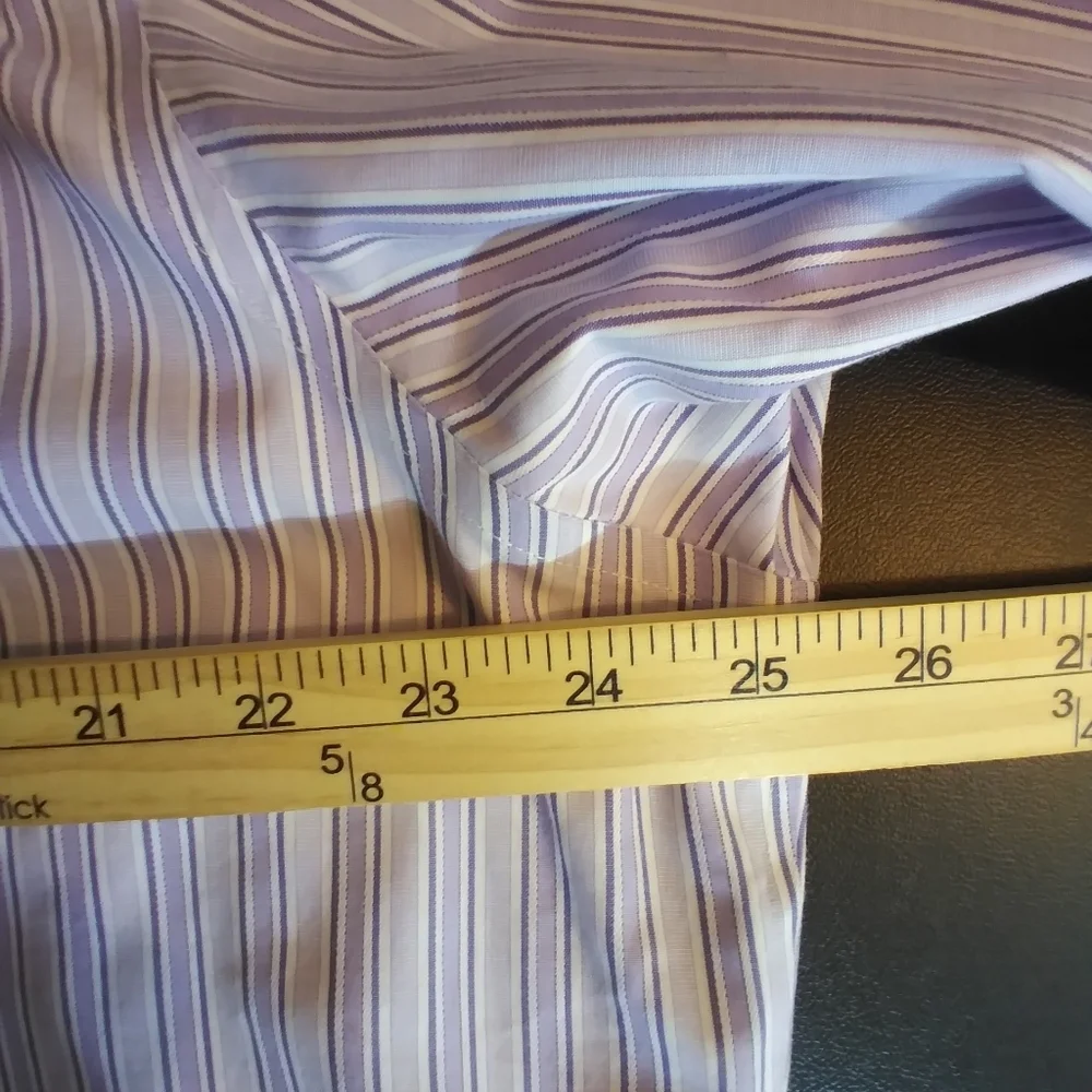 Banana Republic Men's Purple Striped Button-Up Shirt Size XL Business Work